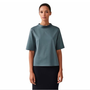Women's COS Boxy Mock Neck Shirt Top